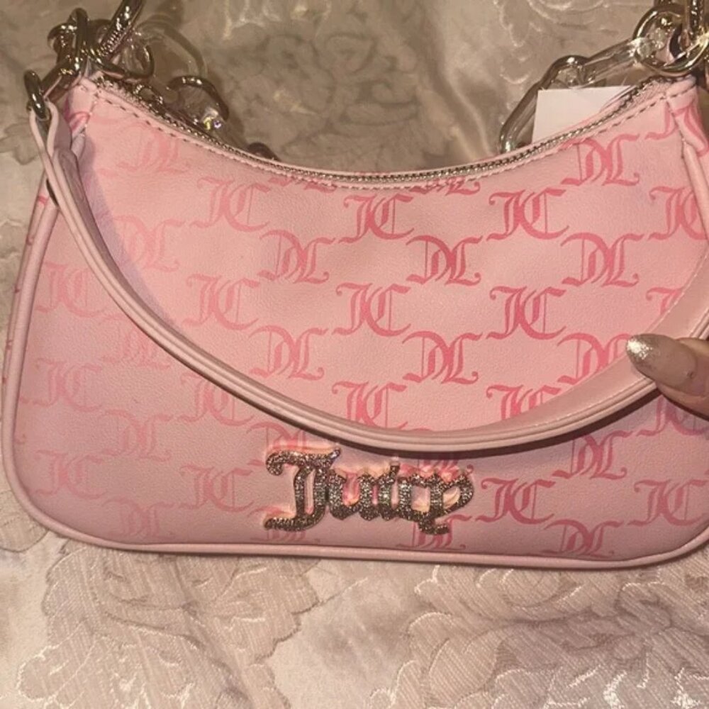 NWT Juicy Couture Medium Bling Pink Ombre Purse - Picture 2 of 2